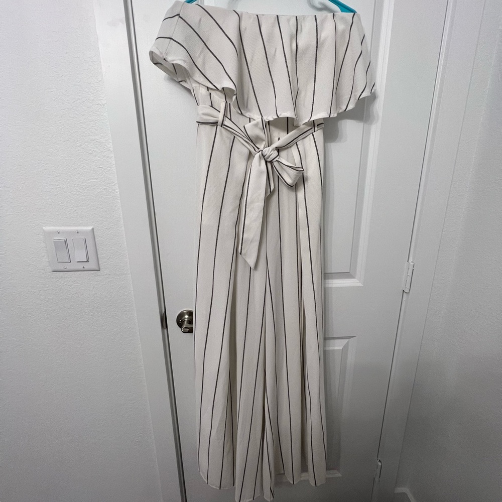 Strapless White Jumpsuit